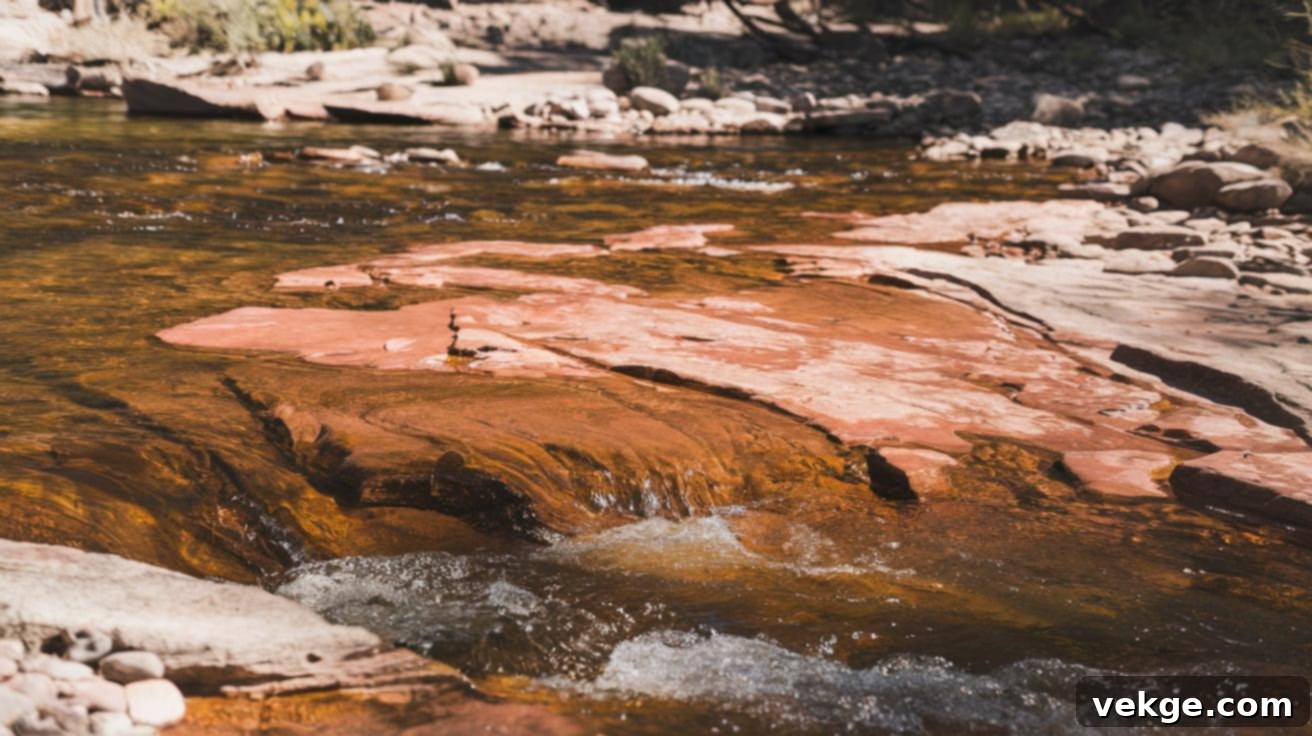 Quebrada de Jaspe, a riverbed entirely made of red jasper stone, forming natural water slides