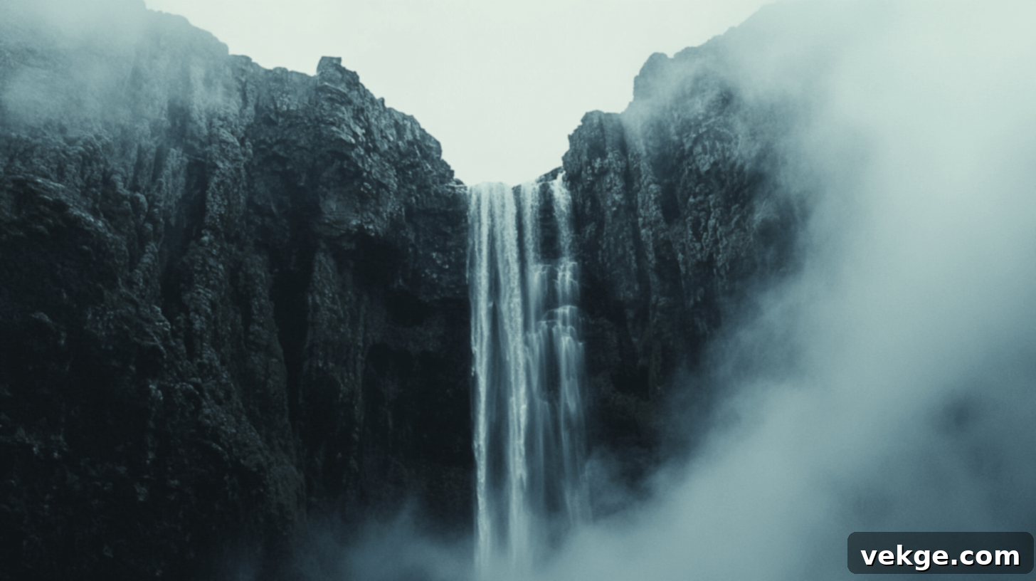 Kukenaam Falls, a beautiful waterfall dropping 674 meters from Kukenaam tepui