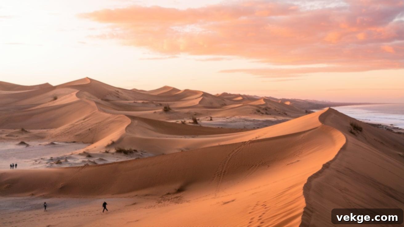 Los Médanos de Coro, coastal desert dunes near Coro City, creating a stark contrast to the Caribbean