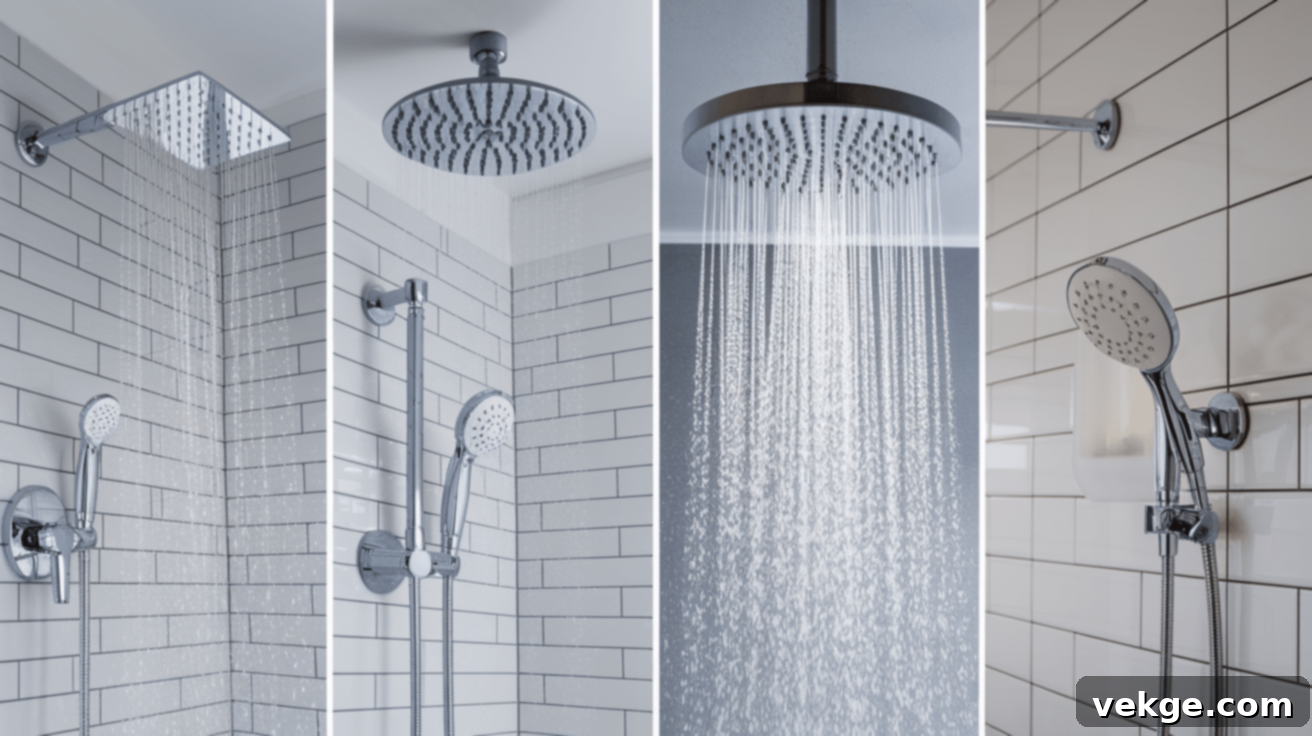 Different Types of Showerheads for Modern Bathrooms