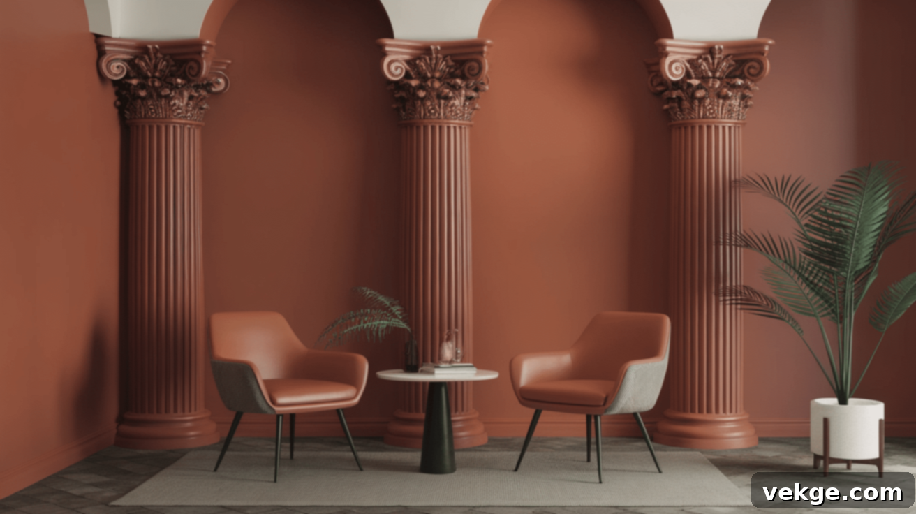 Faux Columns in Smaller Spaces