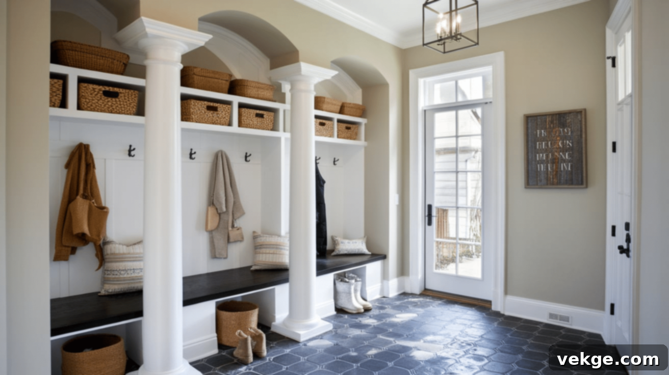 Columns as a Feature in Mudrooms
