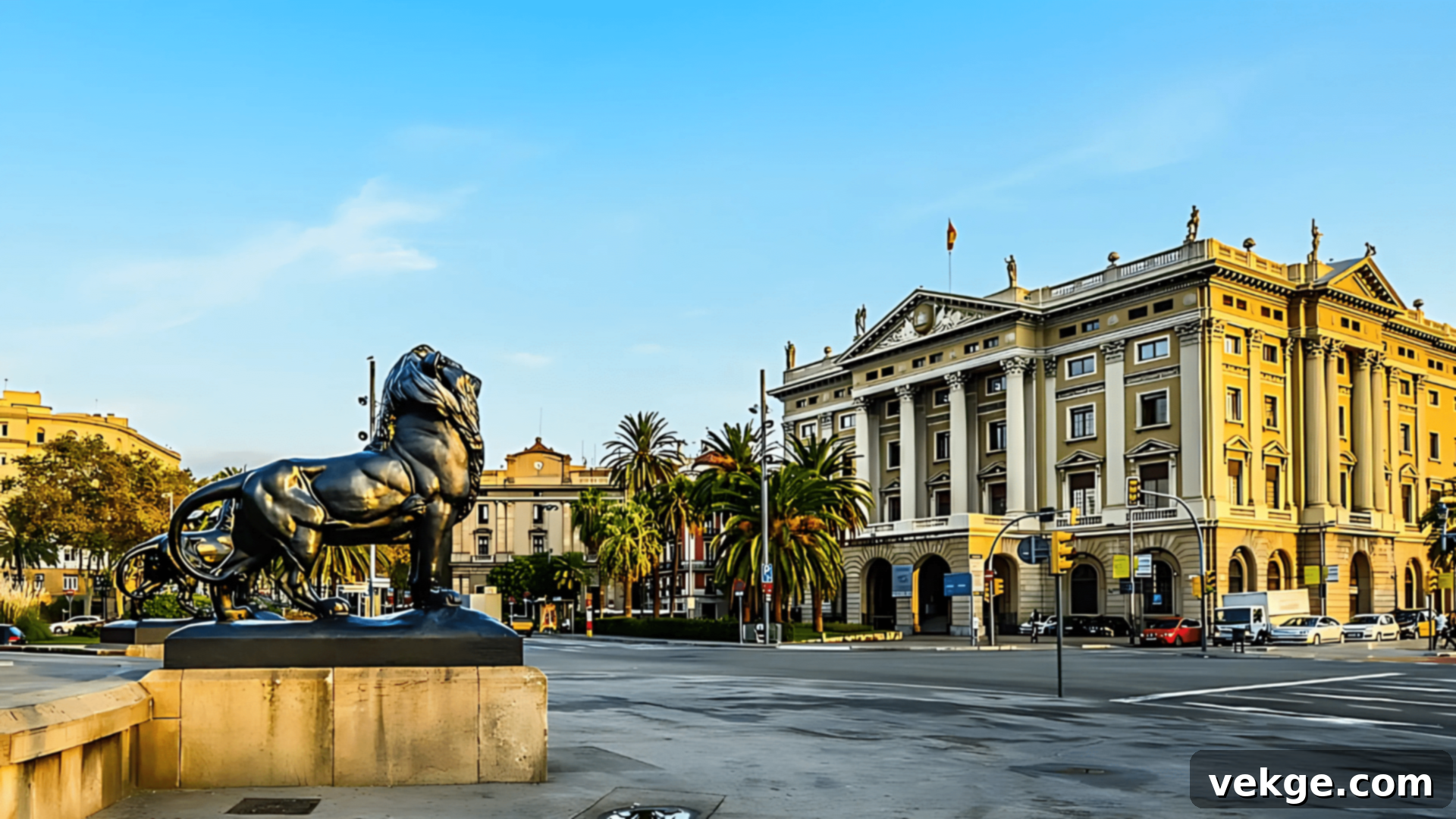 The historic Gothic architecture of the City Hall of Barcelona in Plaça de Sant Jaume.