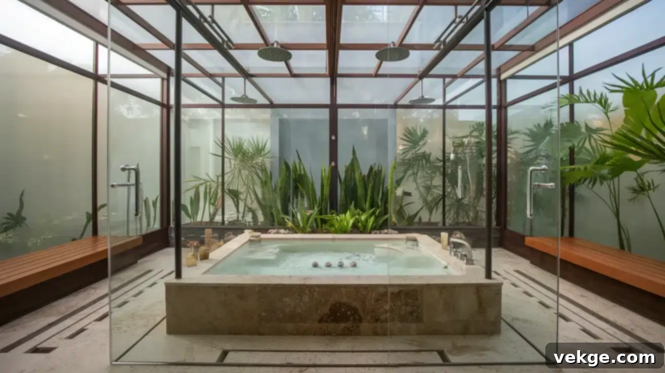 Tub-in-Shower Combo for a Spa-like Experience