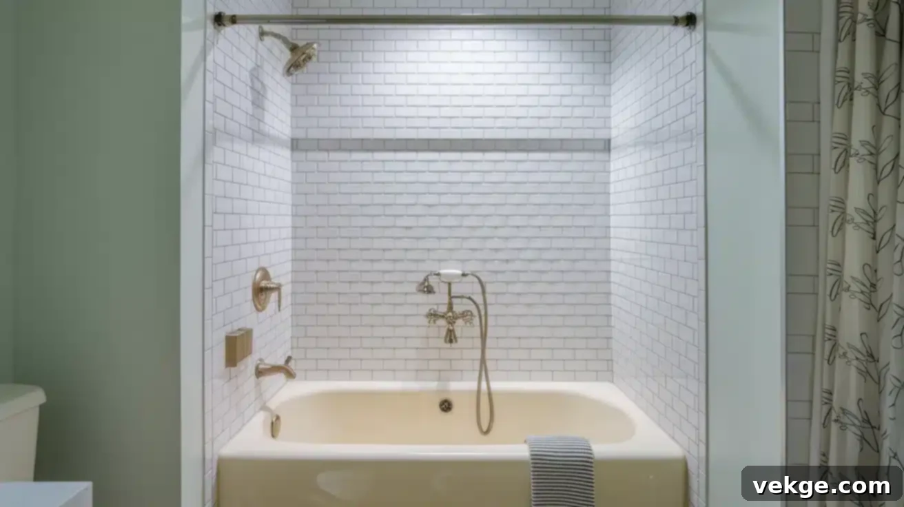 Alcove Tubs with Showers for Standard Small Bathrooms