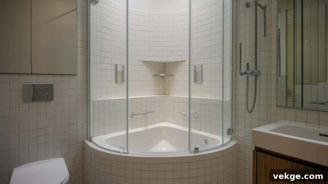 Corner Tubs with Showers for Space Optimization
