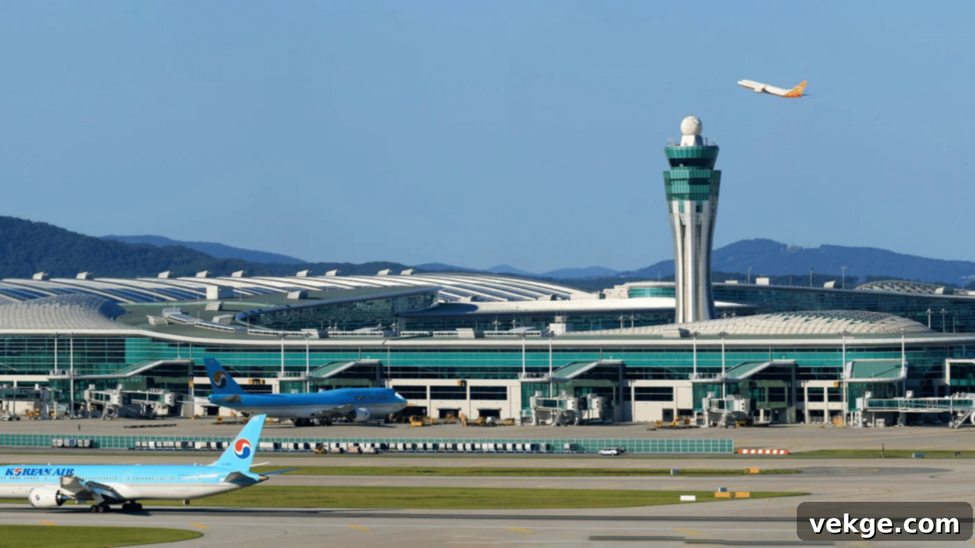 Incheon International Airport, one of the world's best airports and a gateway to South Korea.