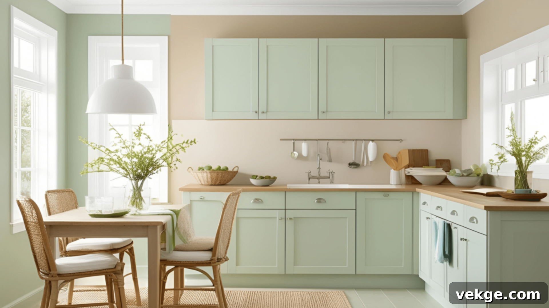 Light and Airy Color Palette for a Coastal Kitchen