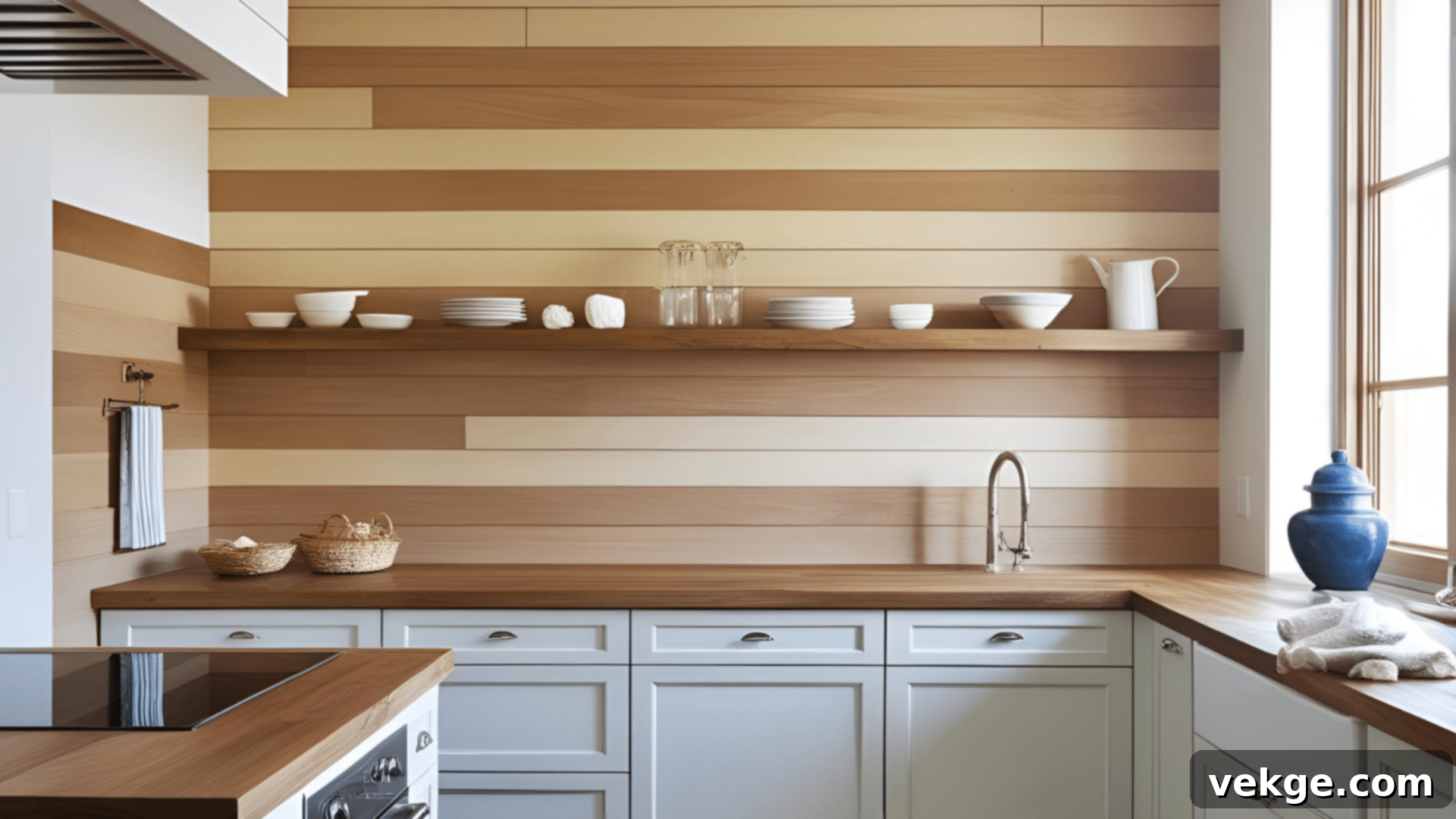 Shiplap Walls in a Coastal Kitchen Design