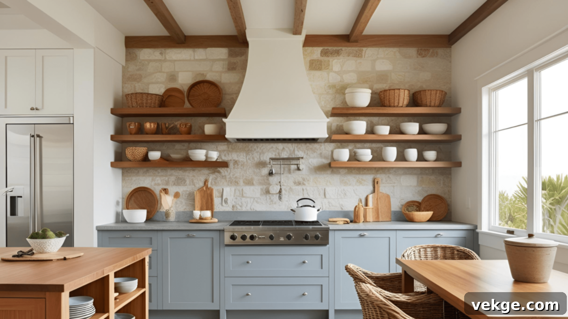 Natural Materials in Coastal Kitchens