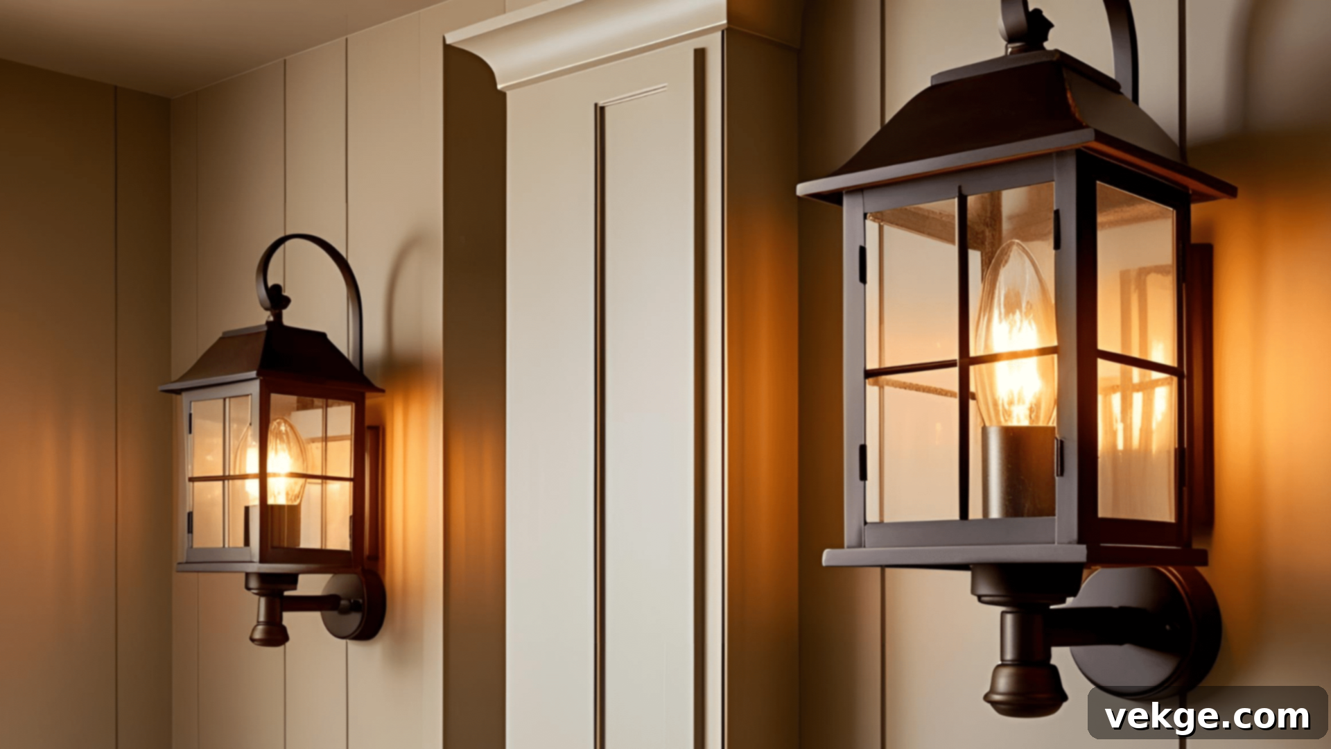 Candlelit Lantern Sconces for Farmhouse Bathroom Lighting