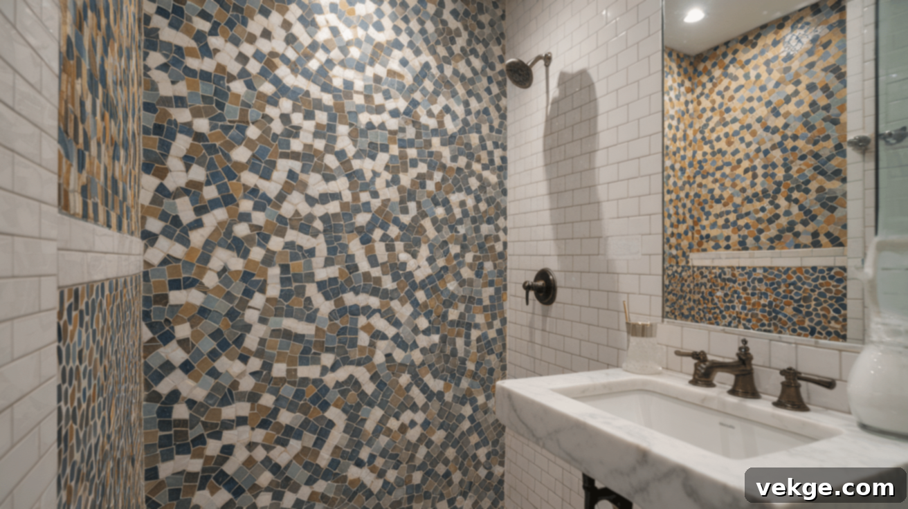 Artistic Mosaic Tile Patterns for Shower Walls
