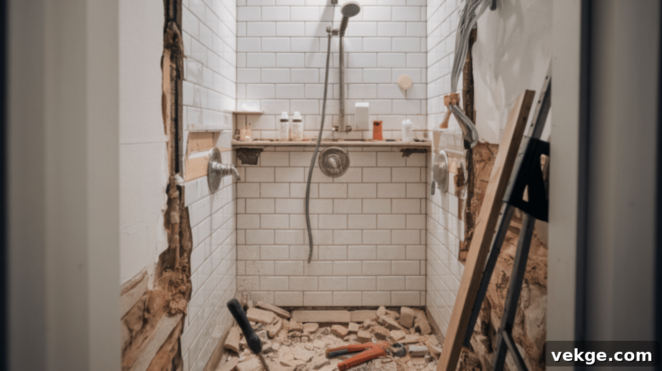 Step 2: Carefully Demolish the Existing Shower Area