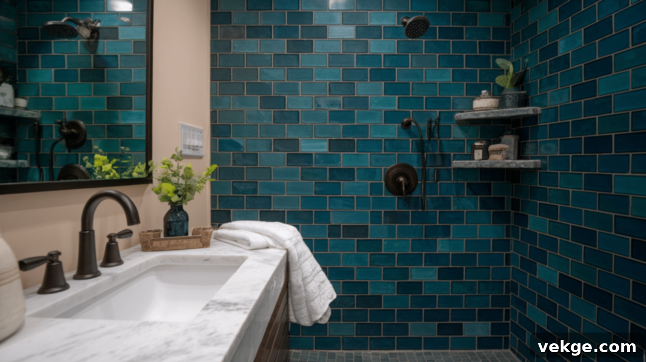 Vibrant Bold Color Tiles for a Statement Shower