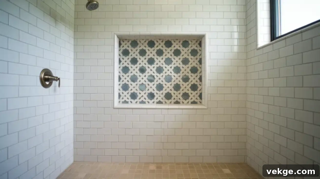 Shower Niche with Tile Accents