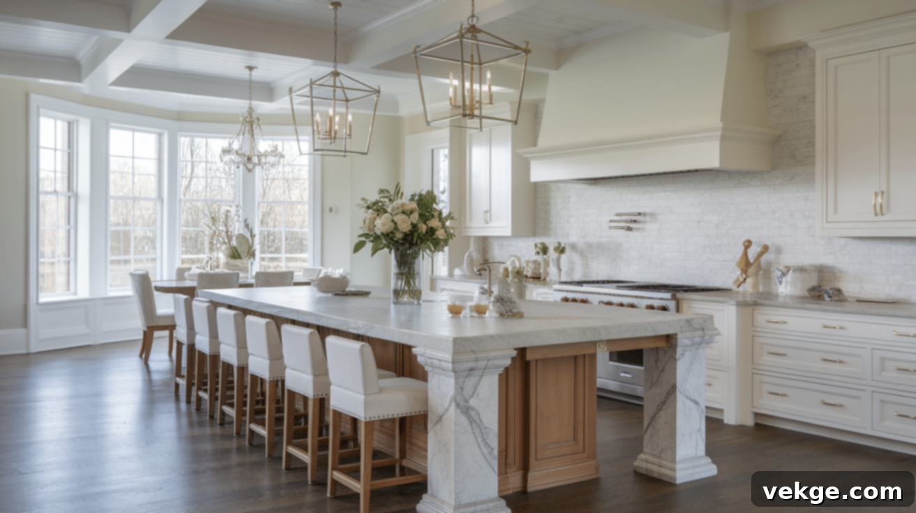 Stone or Granite Kitchen Island Posts
