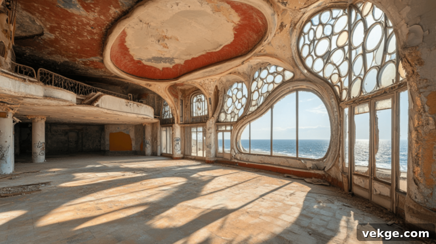 Constanța Casino, an abandoned but historically significant Art Nouveau building on the Black Sea coast of Romania.