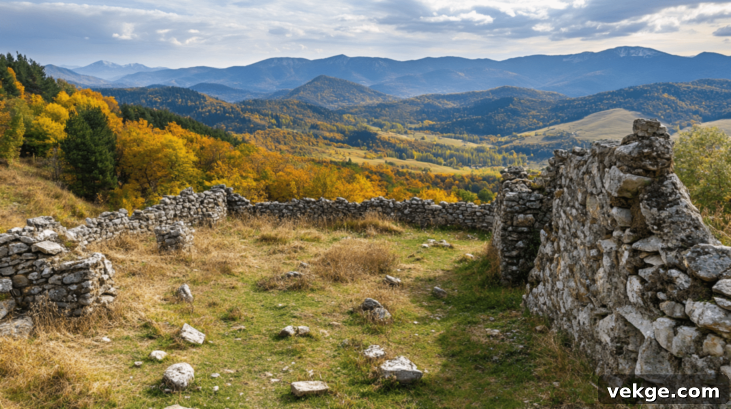 Sarmizegetusa Regia, the ancient capital of the Dacian Kingdom, a UNESCO World Heritage Site in Romania.