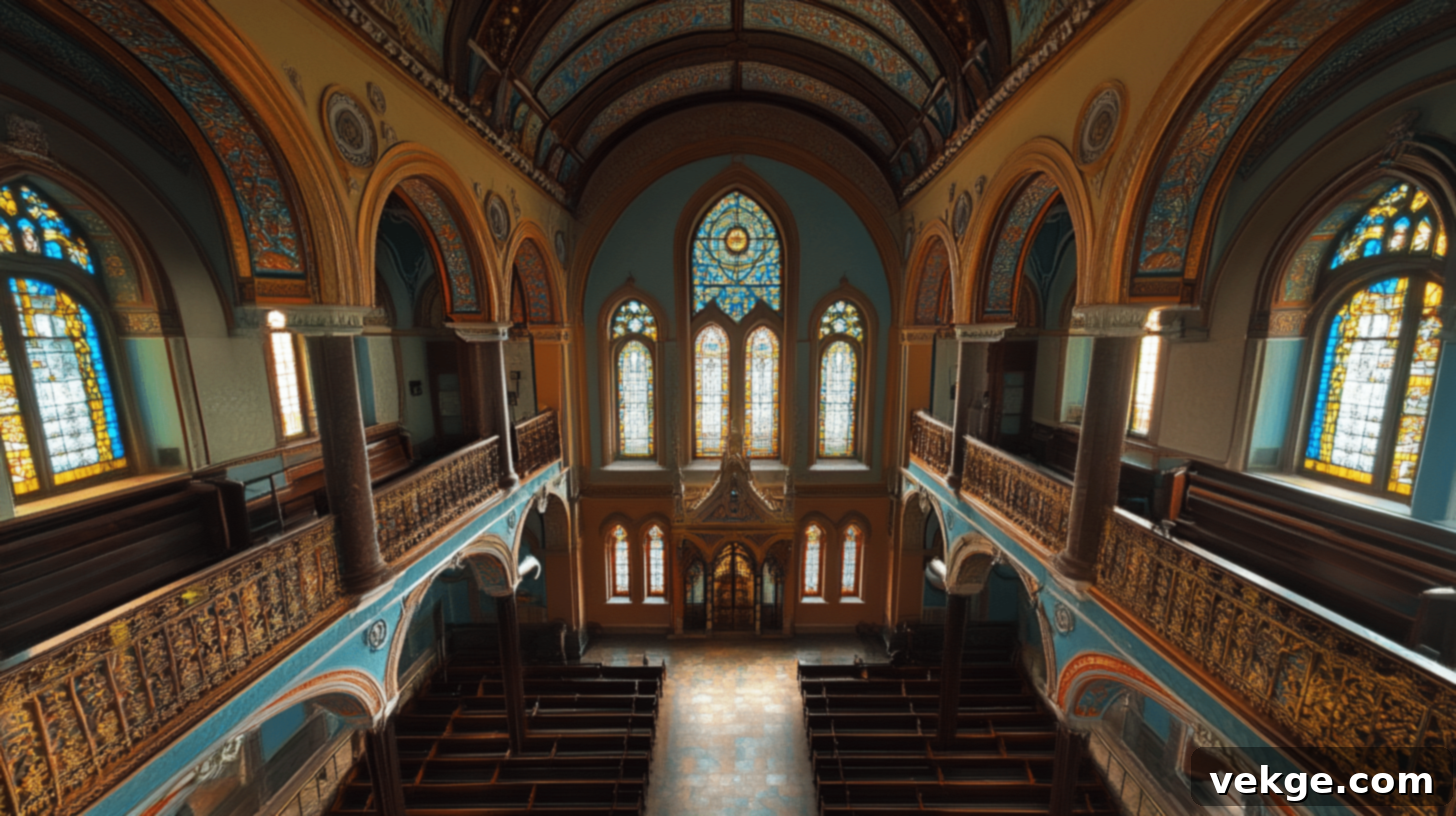 Coral Temple, a historic Jewish synagogue in Bucharest, Romania.