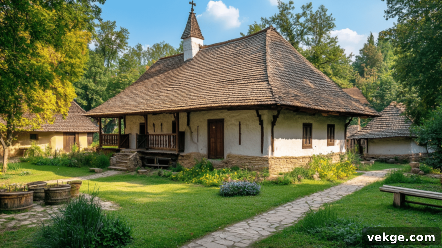Dimitrie Gusti National Village Museum, an open-air ethnographic museum in Bucharest, Romania.