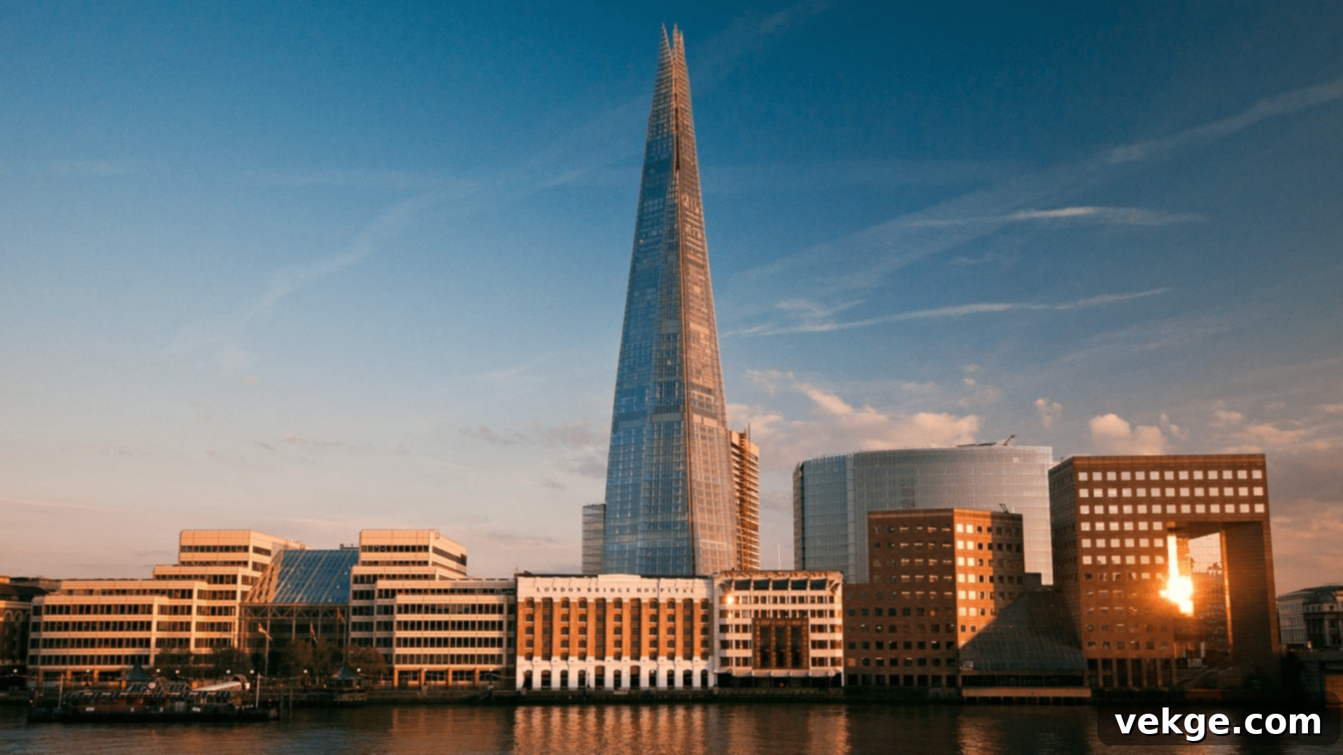 The Shard in London, UK, a towering glass skyscraper by Renzo Piano that defines the modern London skyline.