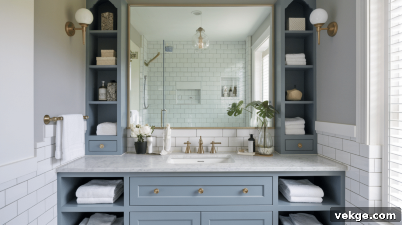 Integrated Built-In Storage Around the Mirror