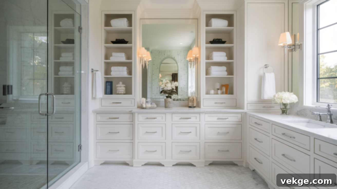 Custom Built-In Cabinets for Large Bathrooms