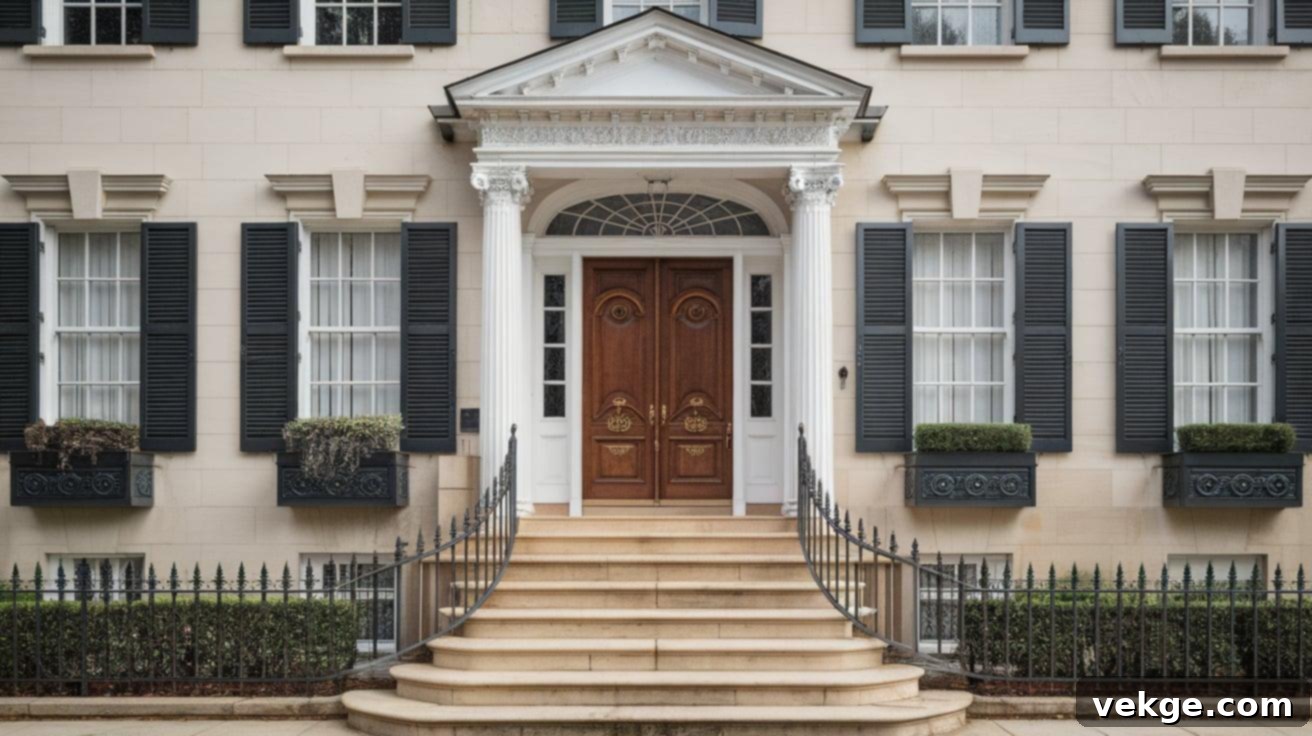 Distinctive architectural features of Georgian-style homes
