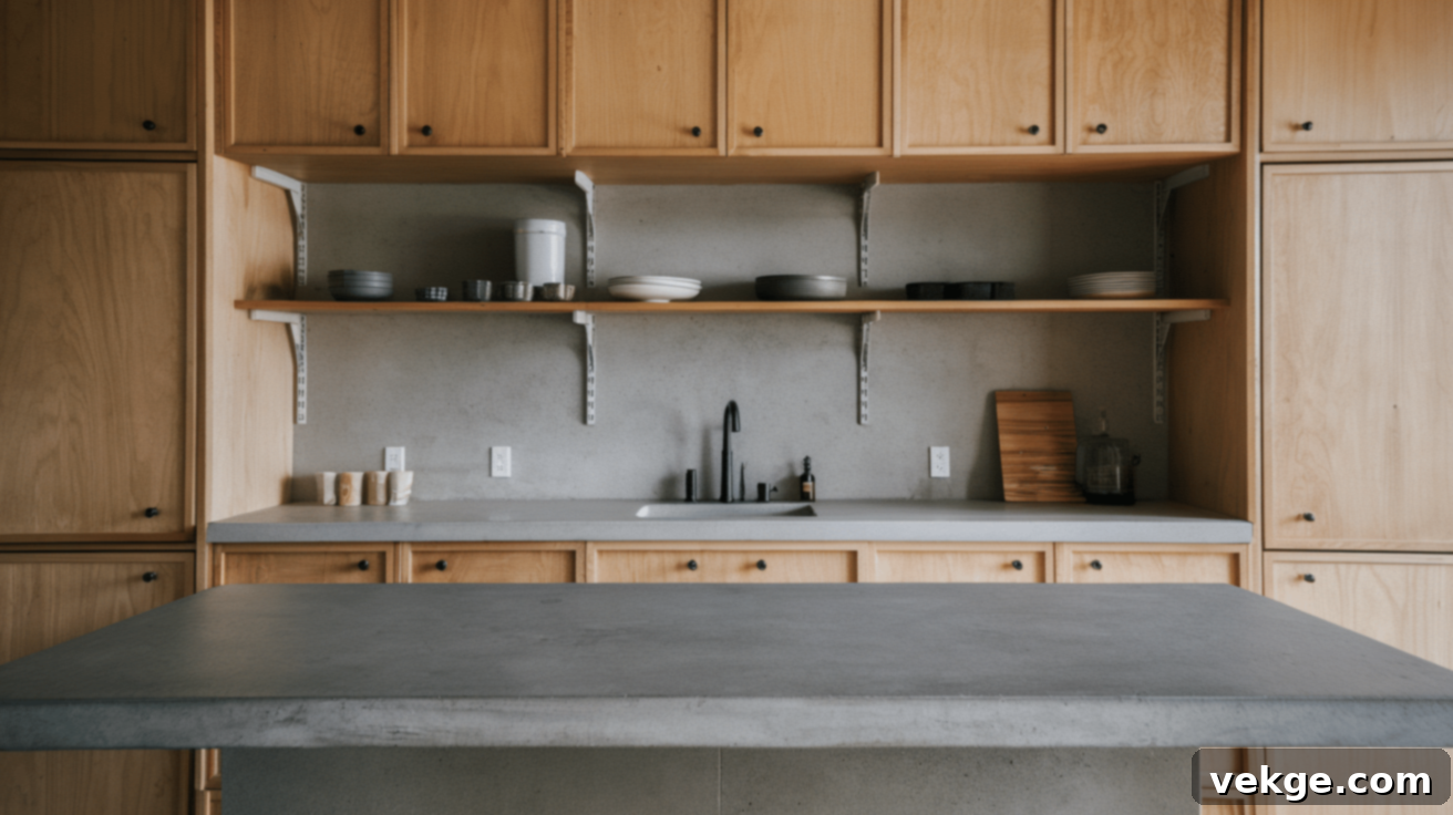 Sleek Minimalist Cabinets with Open Shelving