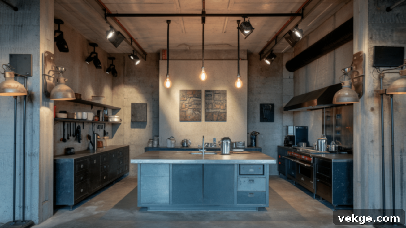 Lighting Ideas for a Brutalist Kitchen
