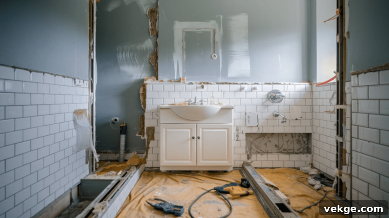Step 2: Demolition in Bathroom Remodel