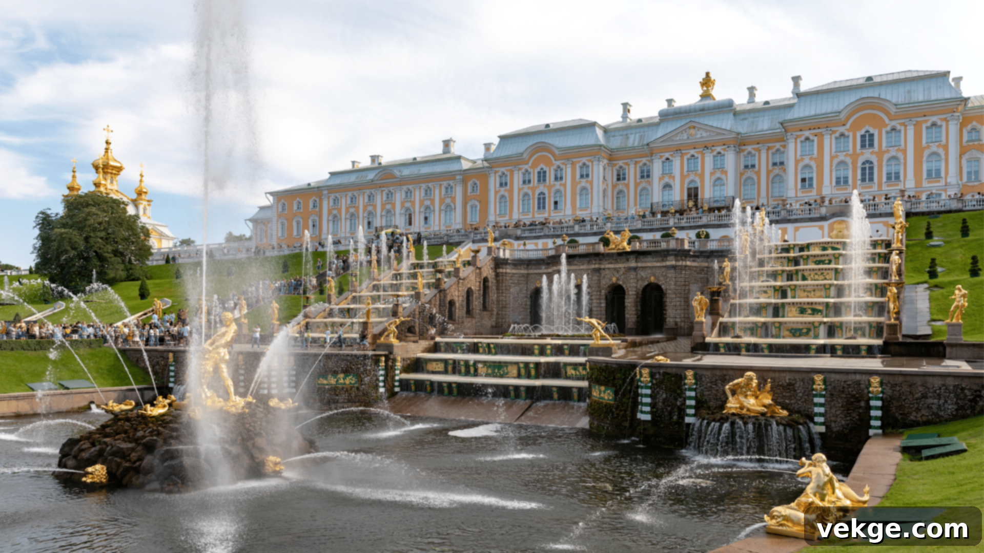 Peterhof Palace - Grand Palace and Gardens with Fountains