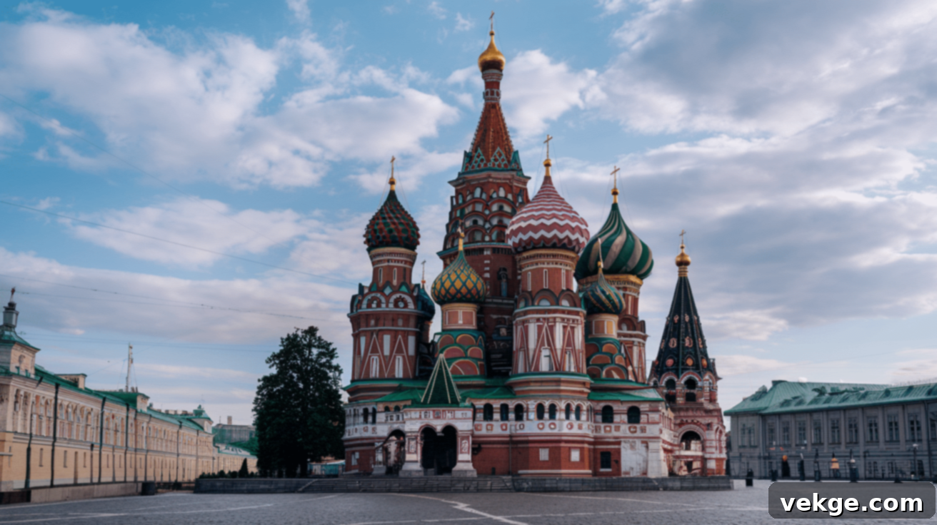St. Basil's Cathedral - Colorful Onion Domes on Red Square