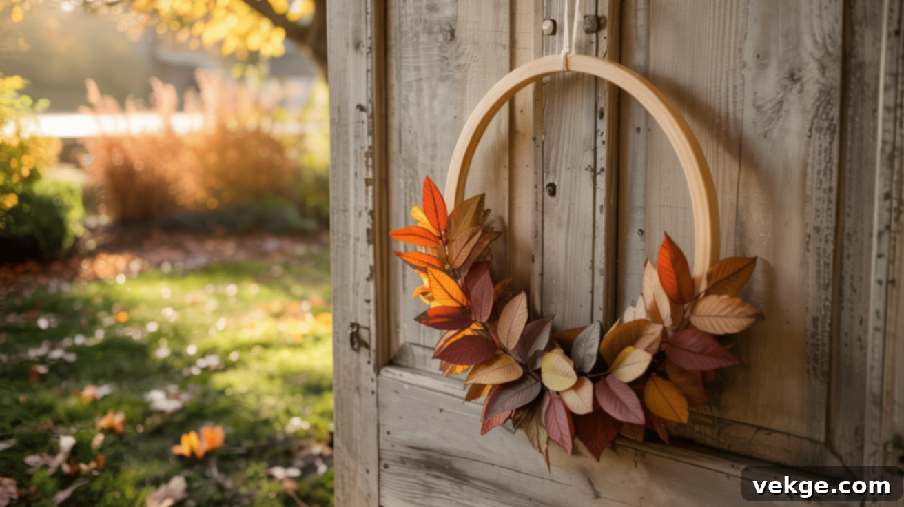 Simple DIY Minimalist Fall Wreath