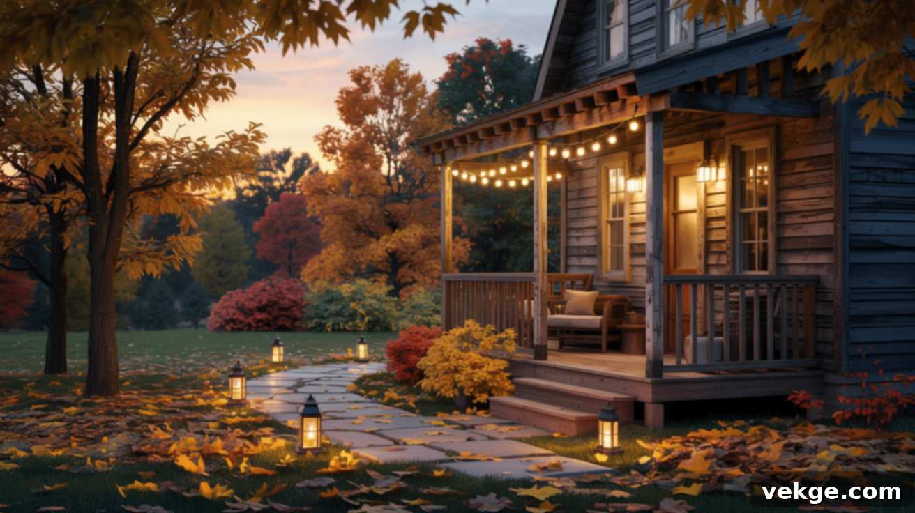 Warm Outdoor Lighting for Fall Evenings