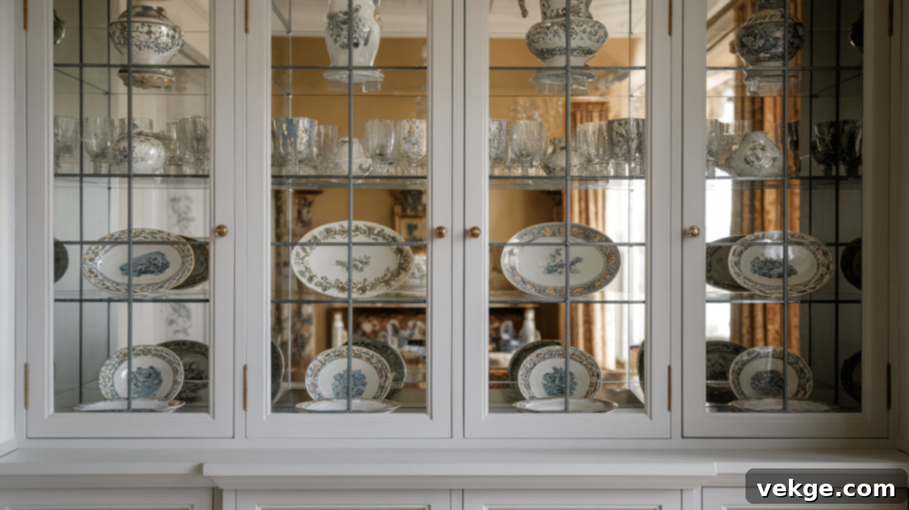 China Cabinet Glass and Mirror Inserts for enhanced light