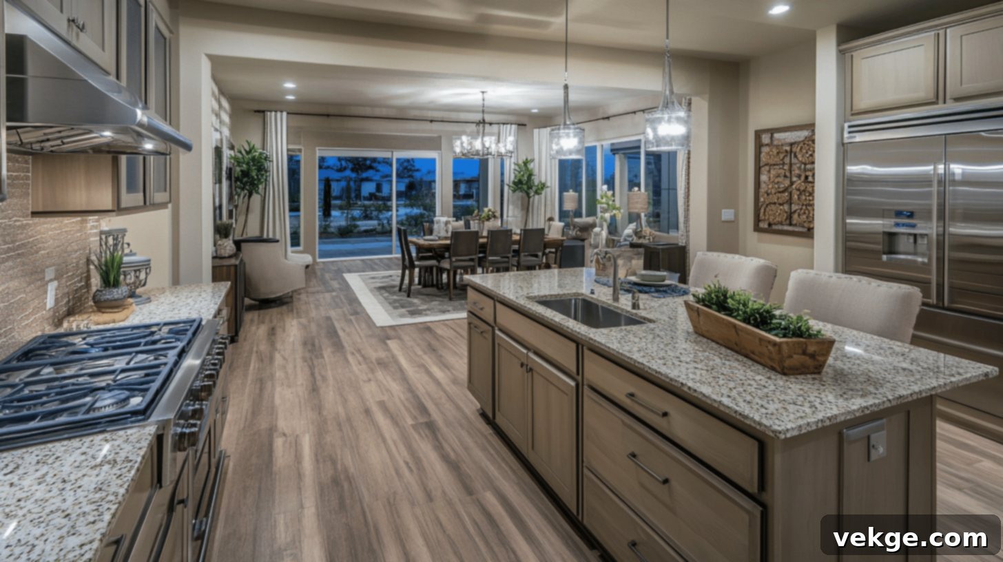 Open-Concept Design for Split-Level Kitchen