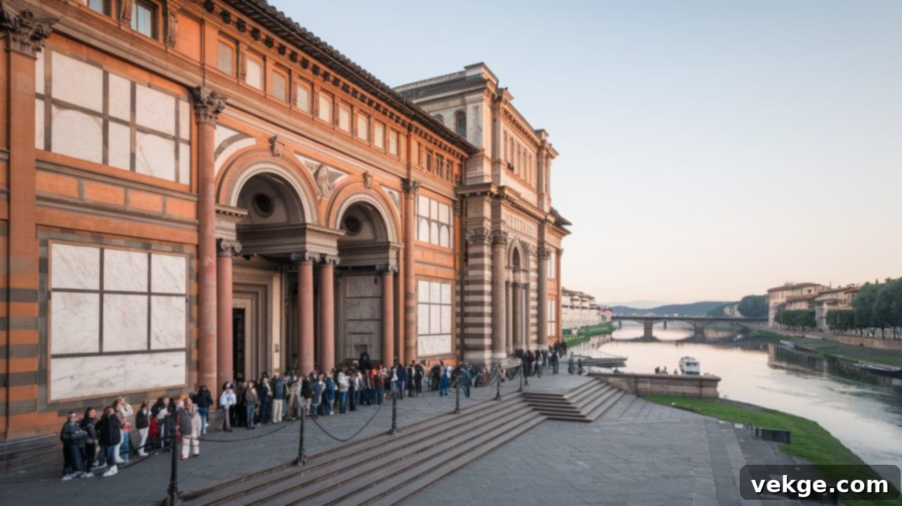 Uffizi Gallery in Florence, home to iconic Renaissance art by Botticelli and Leonardo da Vinci