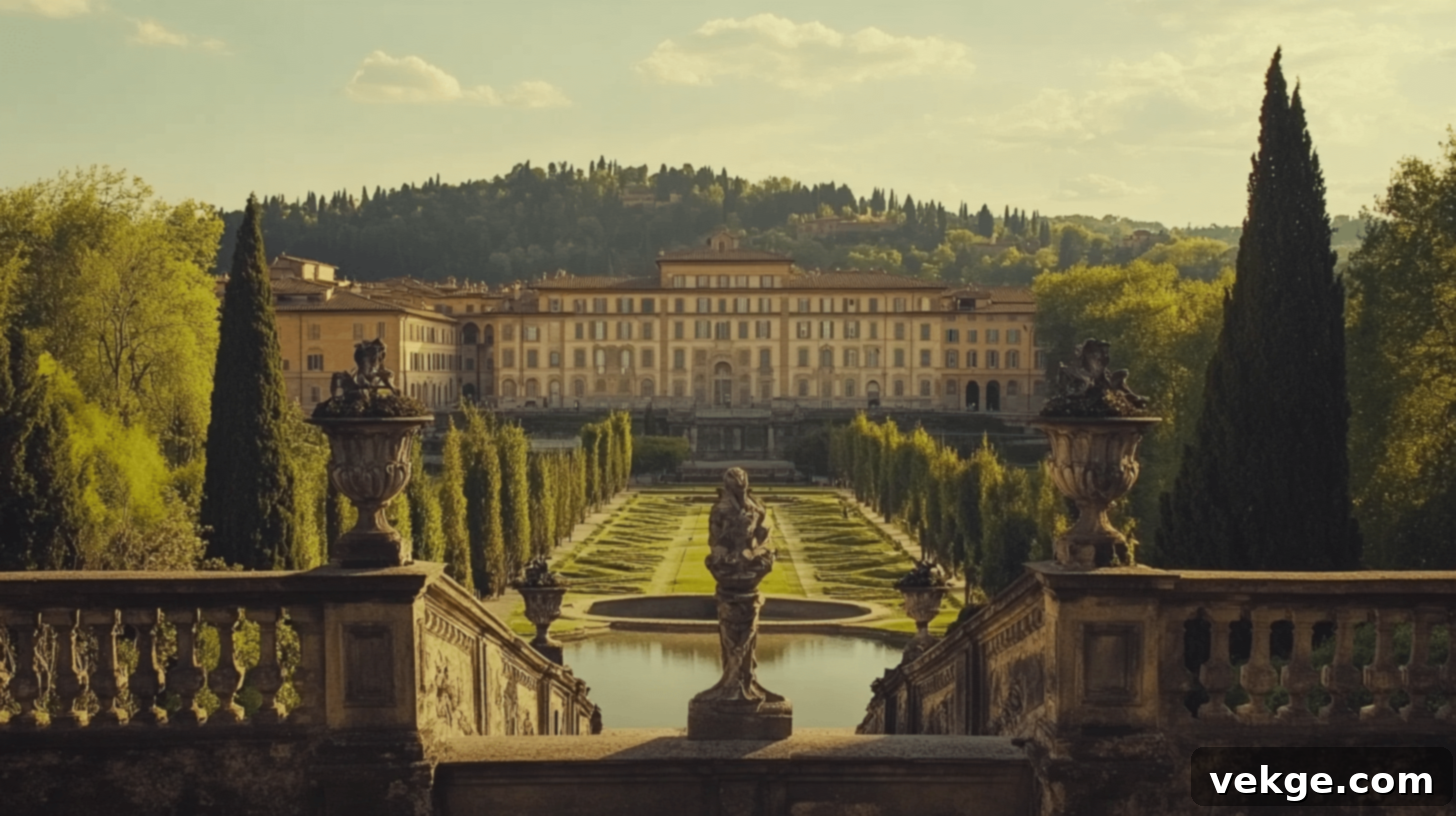 Palazzo Pitti in Florence, a grand palace housing multiple museums and the Boboli Gardens