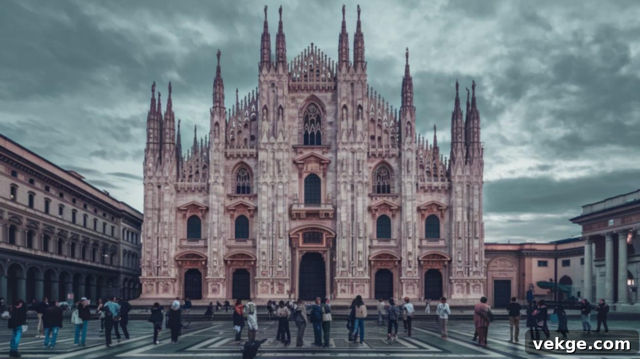 The Duomo di Milano, Italy's largest Gothic cathedral and an icon of Milan