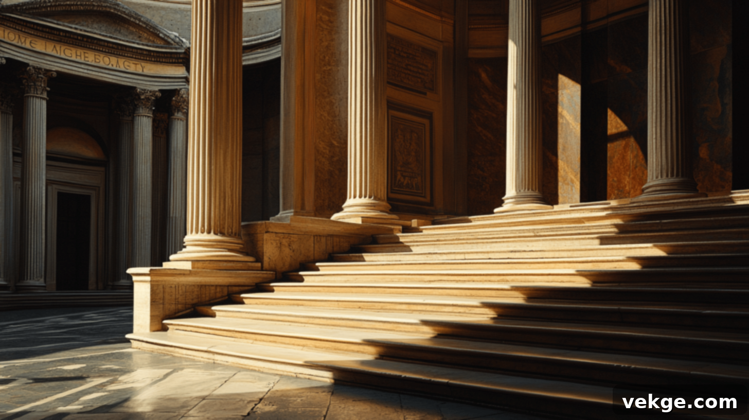 The Pantheon in Rome, an ancient Roman temple with a magnificent unreinforced concrete dome
