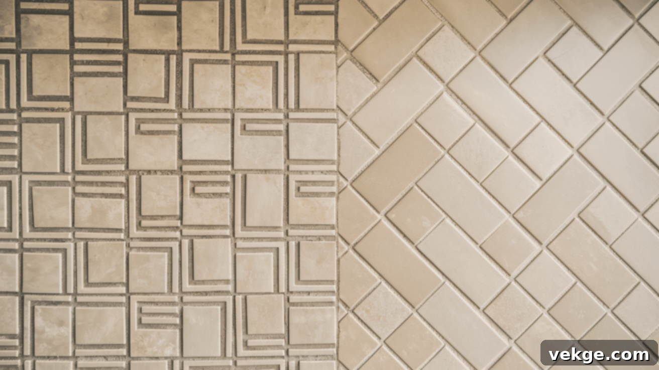 Grid pattern vs. Diagonal subway tile patterns for kitchen backsplashes