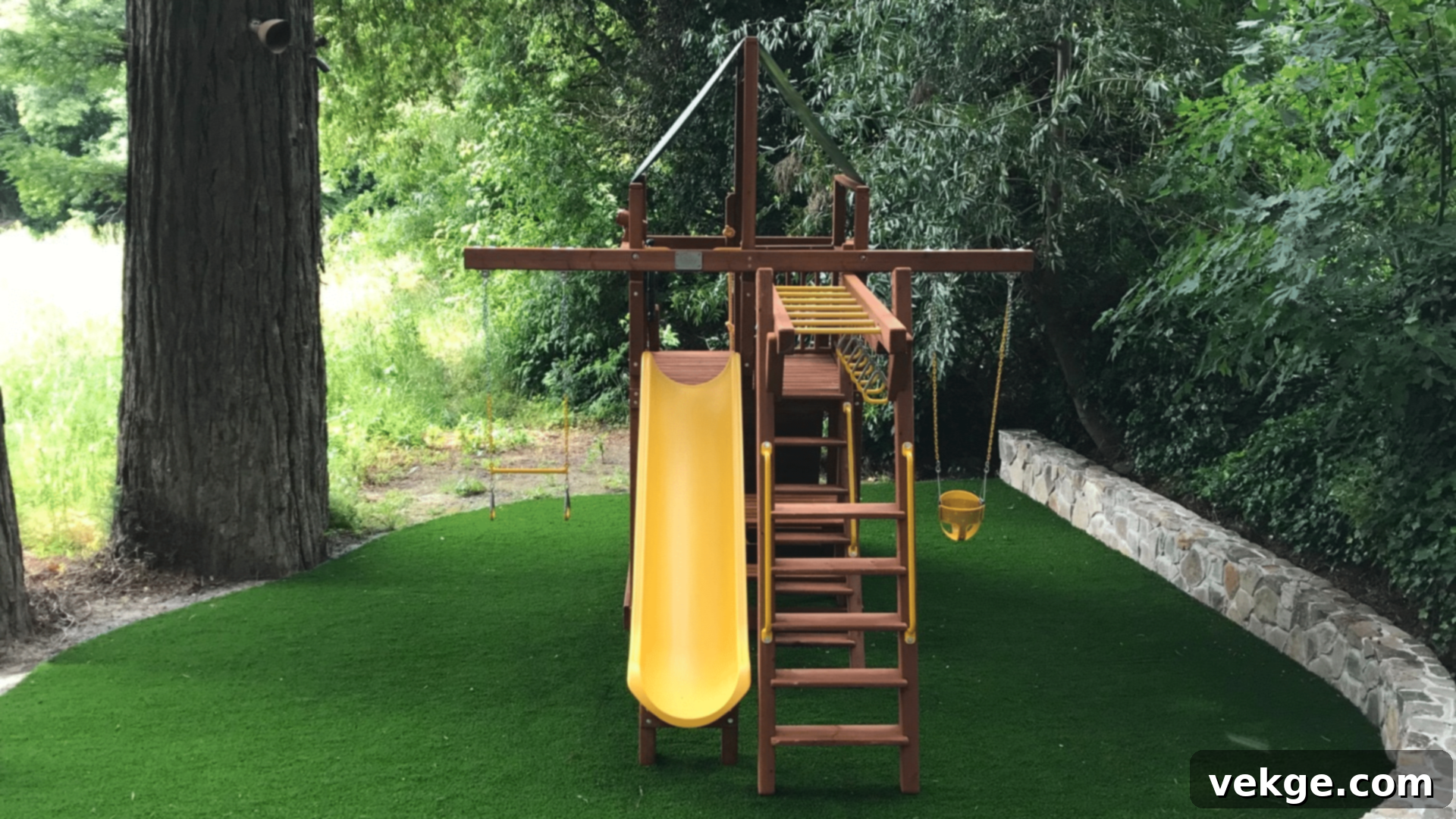 Space-Saving Swing Set for Kids