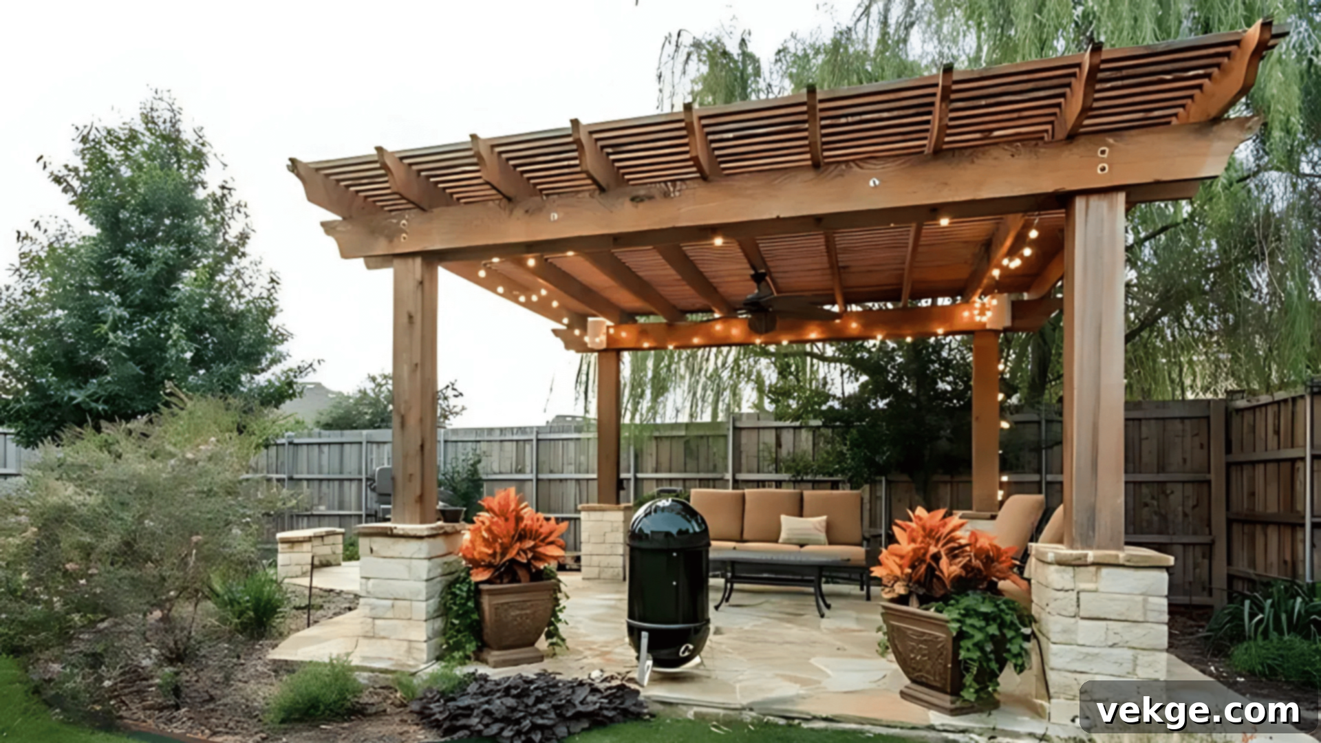 Pergola for Defining a Private Zone