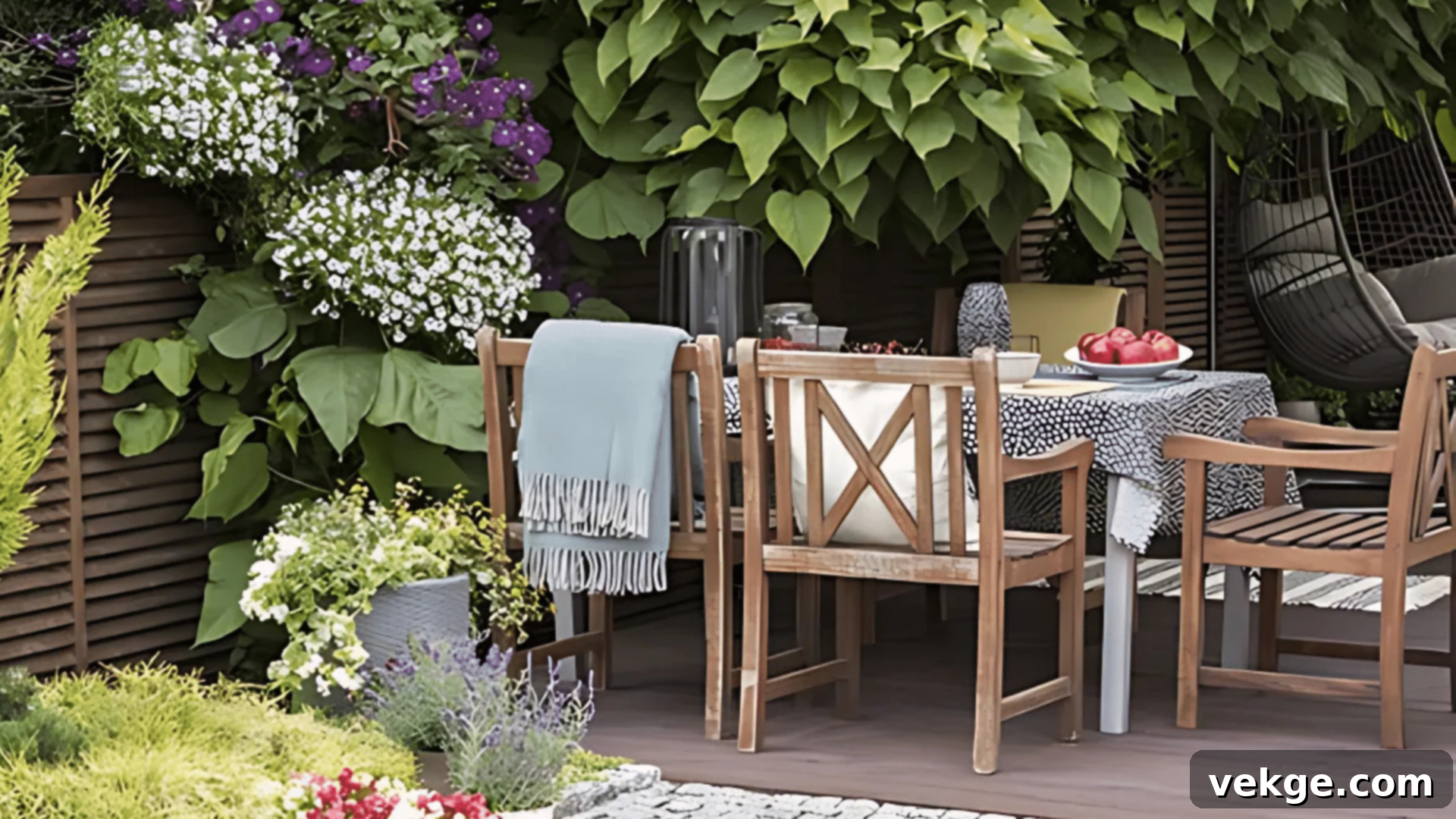 Compact Outdoor Dining Area