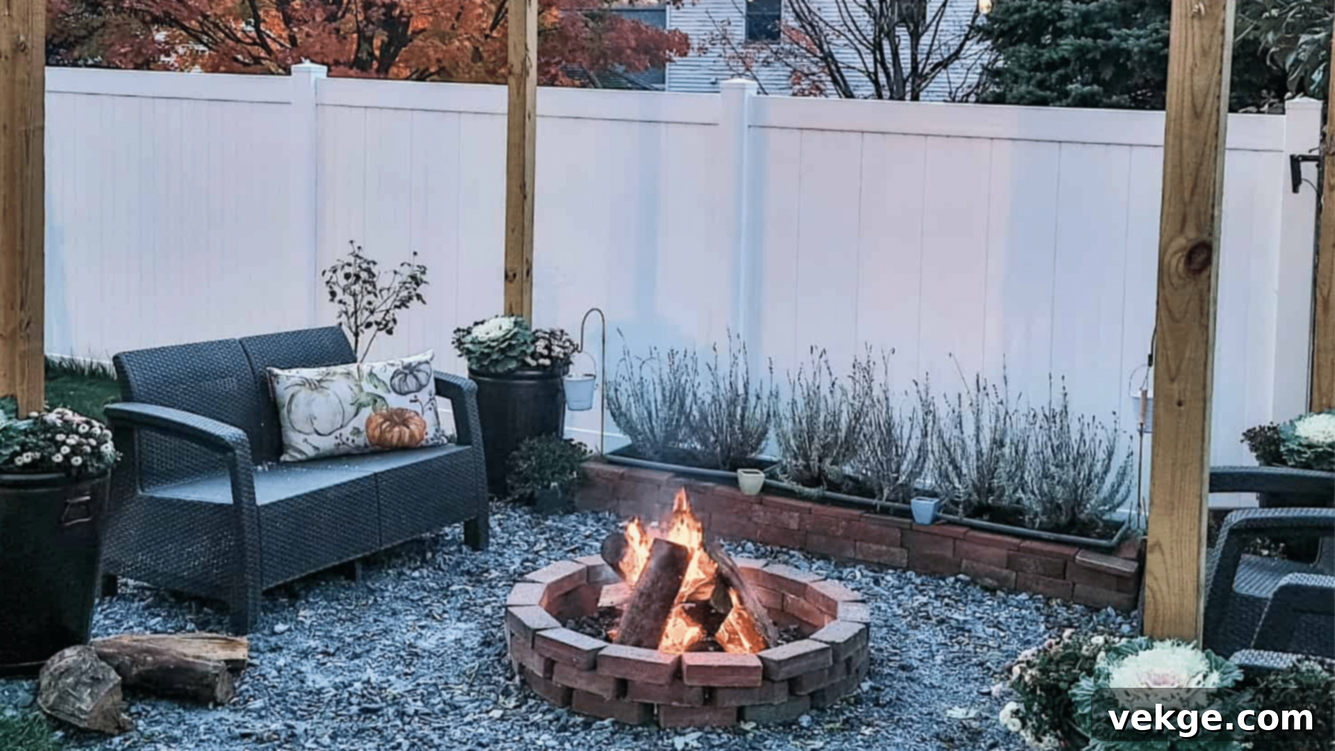 Cozy Fire Pit Area in a Small Backyard