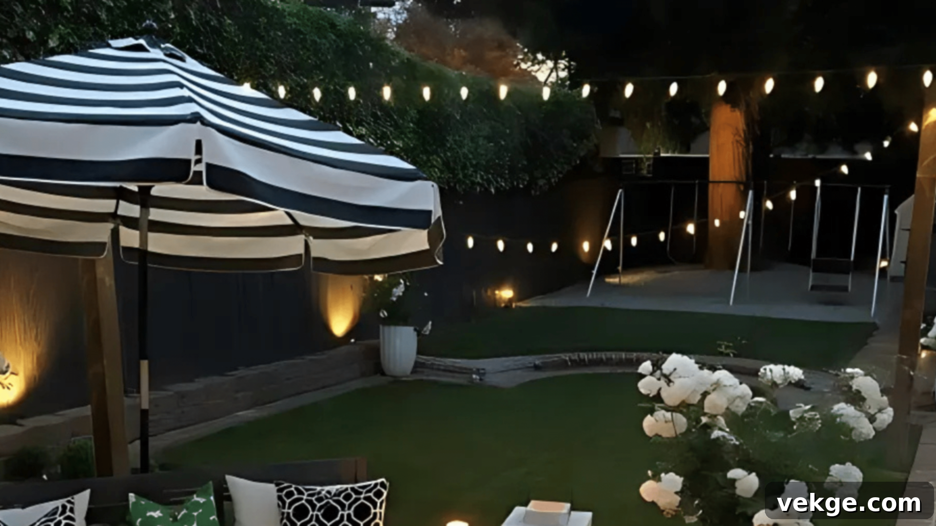 String Lights and Candles for Ambiance