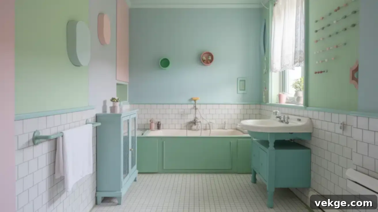Master Bathroom with Soft Pastel Colors