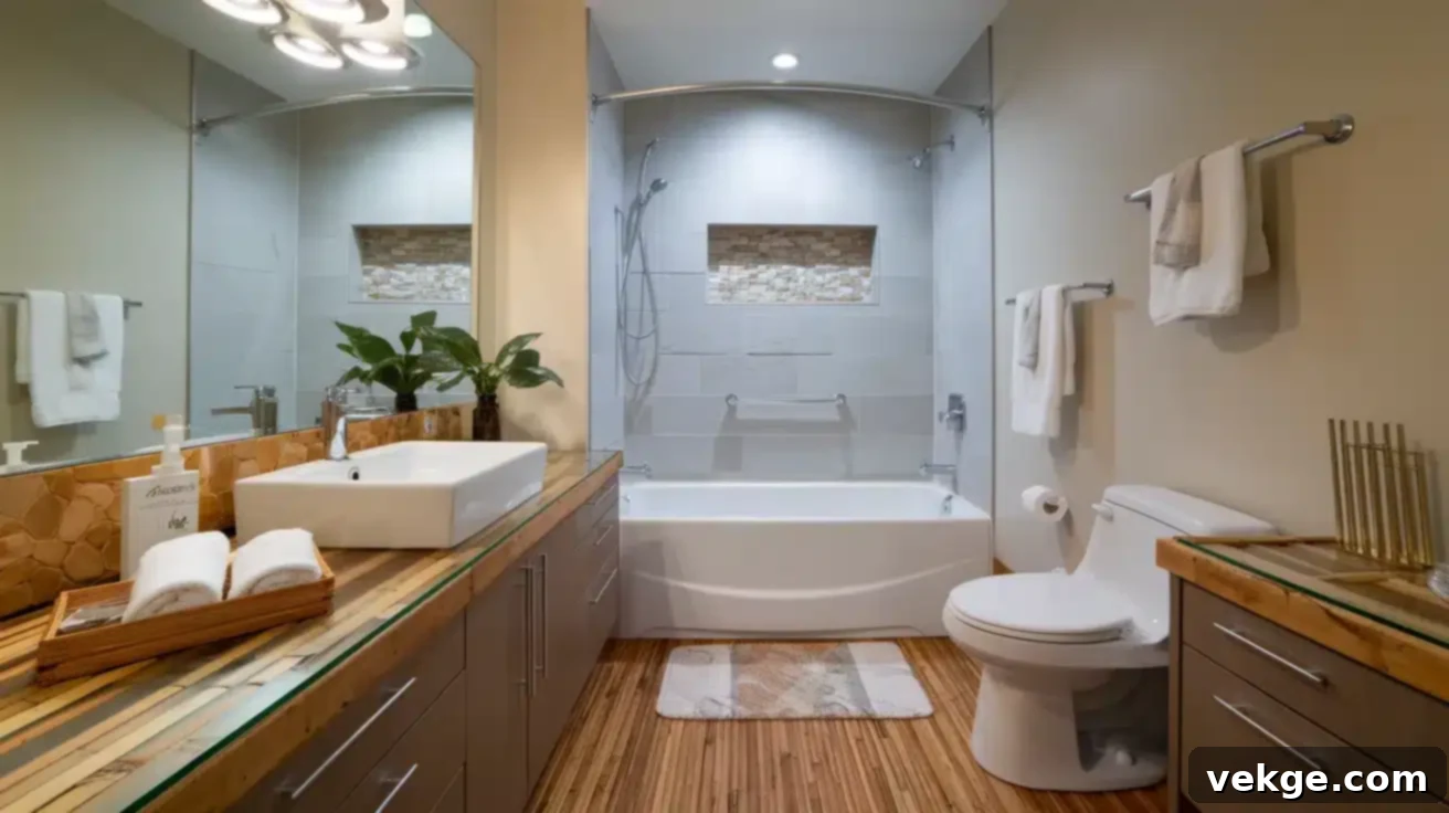 Eco-Friendly Master Bathroom with Sustainable Materials