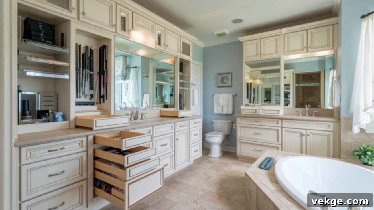 Custom Storage Solutions in Master Bathroom Vanity